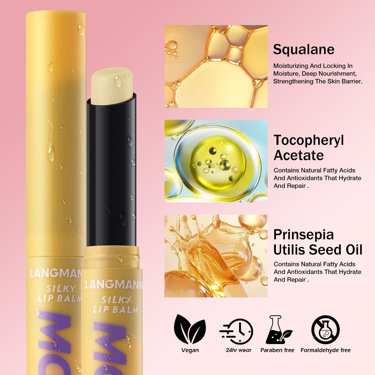 Jolilab Tinted LipBalm Color Change Silky Texture Fruit Flavoured for Lip Long Lasting Taste Waterproof Moisturizing Hydrating Lip Make-up for for Women and Girls