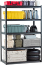 VEVOR Storage Shelving Unit, 5-Tier Adjustable, 2000 lbs Capacity, Heavy Duty Garage Shelves Metal Organizer Utility Rack, Black, 36" L x 18" W x 72" H for Kitchen Pantry Basement Bathroom Laundry