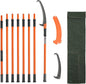 VEVOR Manual Pole Saw, 7.3-27 ft Extendable Tree Pruner, Sharp Steel Blade and Scissors High Branches Trimming, Branch Trimmer with Lightweight 8 Fiberglass Handles, for Pruning Palms and Shrubs