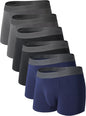 DAVID ARCHY Mens Trunks Underwear Soft Breathable Rayon Made from Bamboo Trunk No Fly Pouch