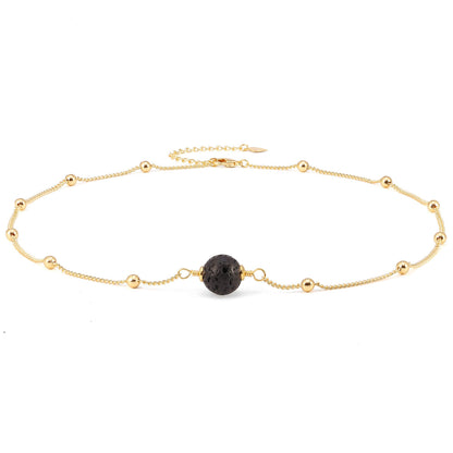 Aobei Pearl 18K Gold Plated Paperclip Chain Choker Satellite Chain Freshwater Cultured Biwa Pearl Pendant Necklace Dainty Turquoise Jewelry for Women