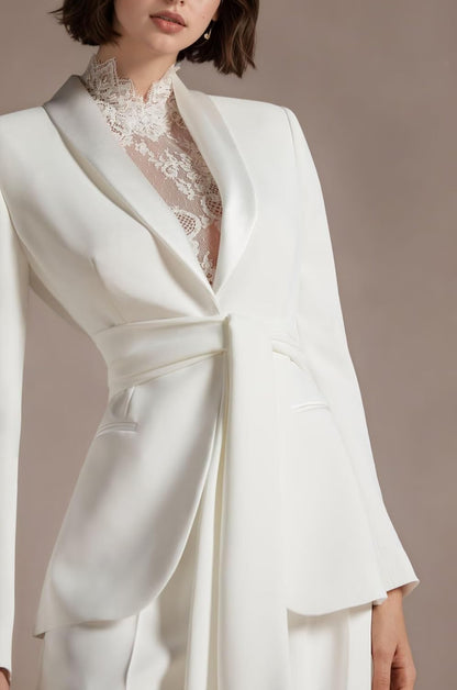 Pant Suits for Women Dressy Casual 2 Piece Womens Suit with Belt Elegant Womens Suits for Wedding Guest Prom