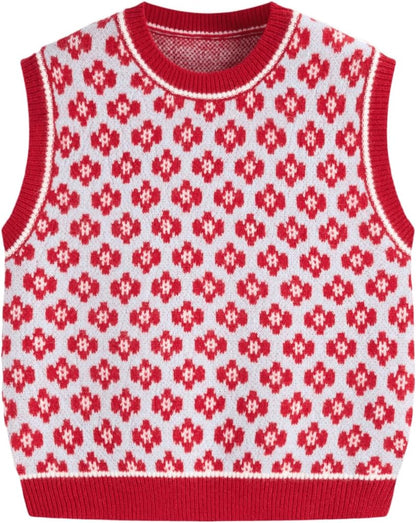 CIDER Sweater Vest Women Sleeveless Cropped Sweaters Cute Graphic Tank Tops Old Money Clothes Fall Outfits
