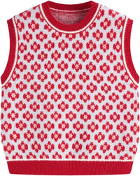 CIDER Sweater Vest Women Sleeveless Cropped Sweaters Cute Graphic Tank Tops Old Money Clothes Fall Outfits