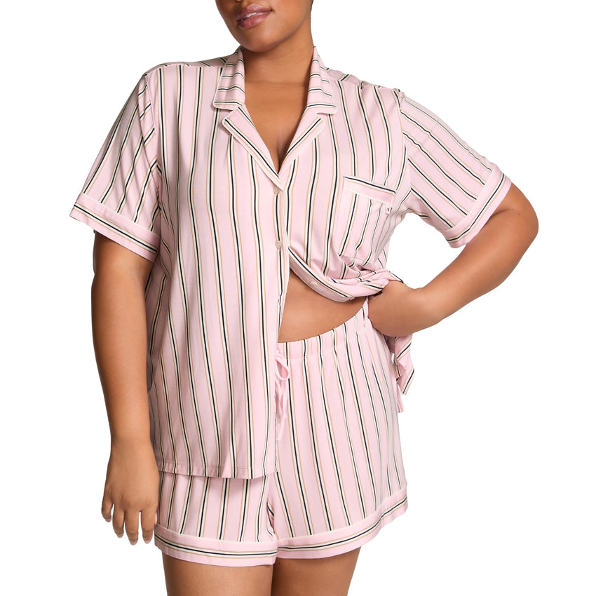 Victoria's Secret Modal Pajama Set, Short Sleeve Button Down Shirt and Shorts, Sleepwear for Women (XS-XXL)