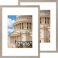 Vittanly 8x10 Picture Frame Set of 2, Solid Wood Frame for Wall or Tabletop, Display Photo 5x7 with Mat or 8x10 without Mat, Natural