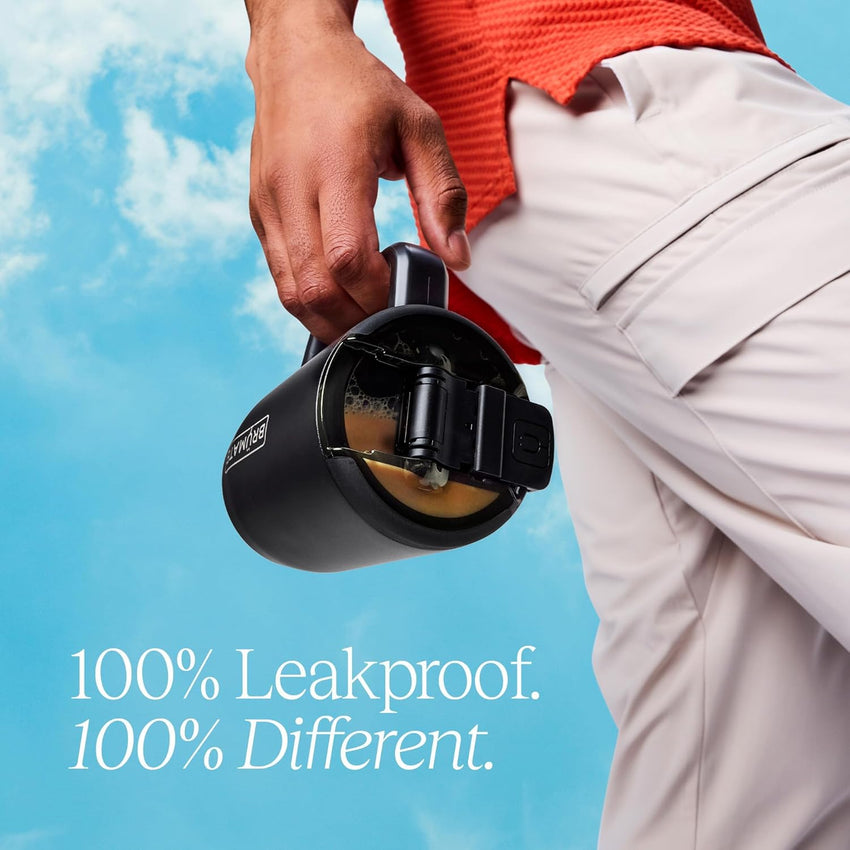 BrüMate Müv - 15oz 100% Leak Proof Insulated Coffee Mug with Handle & Lid - Stainless Steel Coffee Travel Mug - Double Walled Coffee Cup (Sage)