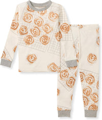Burt's Bees Baby Girls' Pajamas, 2-Piece Long Sleeve Tee and Pants Organic Cotton PJ Set