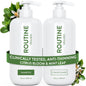 Routine Wellness Anti-Thinning Shampoo and Conditioner Set for Thinning Hair - Biotin DHT Blocker Women & Men - Color Safe Shampoo for Hair Loss & Healthier Hair - Rose Hips (Pack of 2)