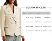 Mina Self Casual Blazer for Women 2025 Fall Double Breasted Full-Lined Long Sleeve Office Work Lightweight Elegant Pockets