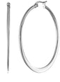 Amazon Essentials Gold Plated or Stainless Steel Flattened Hoop Earrings