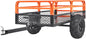 VEVOR ATV UTV Trailer Tow Behind Dump Cart, 1500lbs 15 Cubic Feet, Heavy Duty Yard Garden Trailer Pull Behind Dump Trailer for Lawn Mower Tractor