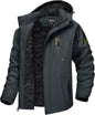 7DAY'S Men's Winter Skiing Jackets Water Resistant Fleece Coats Insulated Thermal Snowboard Jacket Parka Raincoat with Hood