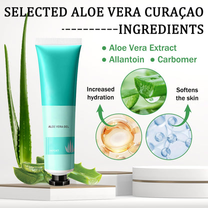 LZYLLS Aloe Vera Gel for Face and Body,Hydrating Organic Aloe Vera Gel,Cooling Body Cream for After Sun Skincare,Non-Sticky Face Moisturizer, 9.15 Fl Oz
