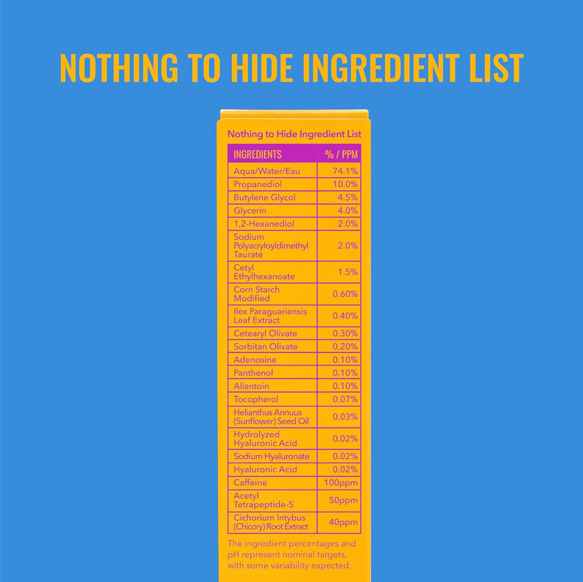 Good Molecules Yerba Mate Wake Up Eye Gel - Hydrating Under Eye Gel Cream with Hyaluronic Acid and Caffeine - Target Dark Circles and Puffiness - Skin Care for Face