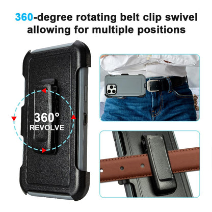 for Black iPhone 16 Pro Case with Belt Clip, for Shockproof iPhone 16 Pro Case Heavy Duty,3 Layers of Sturdy,Anti-Drop,Military-Grade Defender Cover for iPhone 16Pro Case Black