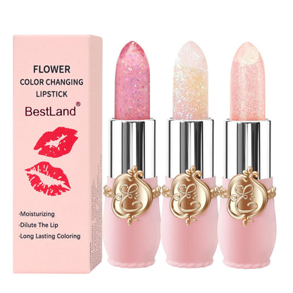 3 Count (Pack of 1)Flower Jelly Lipstick 070809