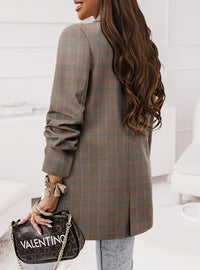 CRAZY GRID Women Business Casual Blazer Jacket Fashion with Lined Work Professional Suit Jacket