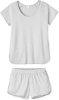 Hilinker Womens Sexy Pajama Set Ruched Lace Trim Cami and Shorts Summer Cute Pjs 2 Piece