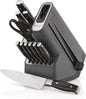 Ninja K32017 Foodi NeverDull Premium Knife System, 17 Piece Knife Block Set with Built-in Sharpener, German Stainless Steel Knives, Black