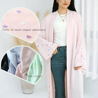 Abayas for Women Muslim Islamic Dubai Cardigan Open Front Chiffon Dress Long Sleeve Maxi Abaya Long Kaftan Robe(No Scarf)