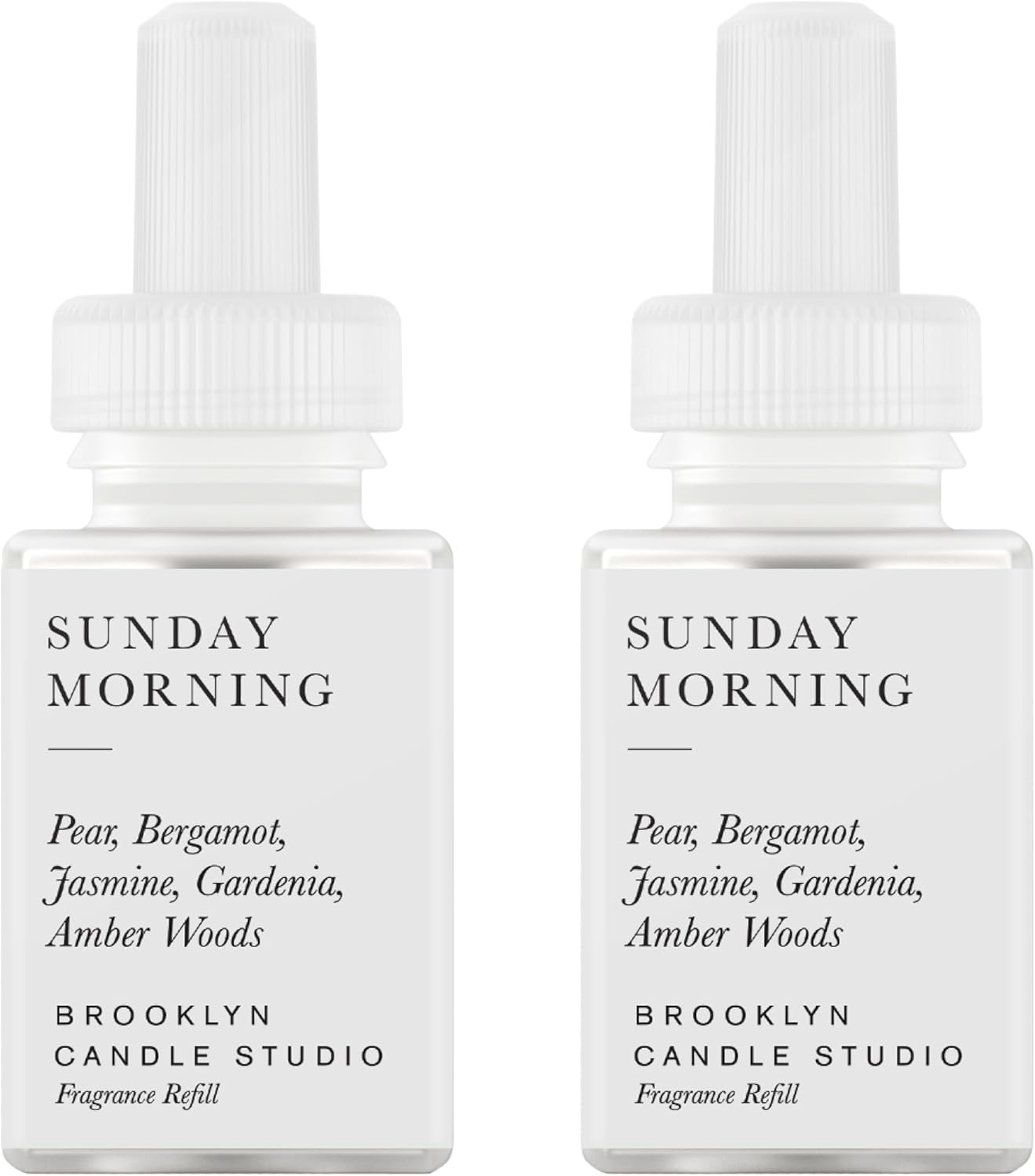 Pura & Brooklyn Candle Studio Home Scent Refill - Smart Air Diffuser - Up to 120-Hours of Luxury Fragrance per Refill - Home Essential - Clean & Safe Diffuser Fragrance - 2 Pack, Santorini