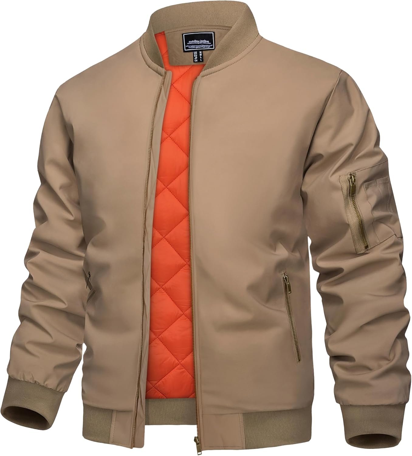 7DAY'S Men's Jacket Casual Windproof Bomber Jackets Full Zip Windbreaker Warm Winter Padded Coats