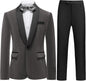 Boys Velvet Suits Slim Fit Tuxedo 2 Piece Kids Blazer Jacket Pants Formal Sizes 4-20 Fashion Ring Bearer Outfit for Wedding