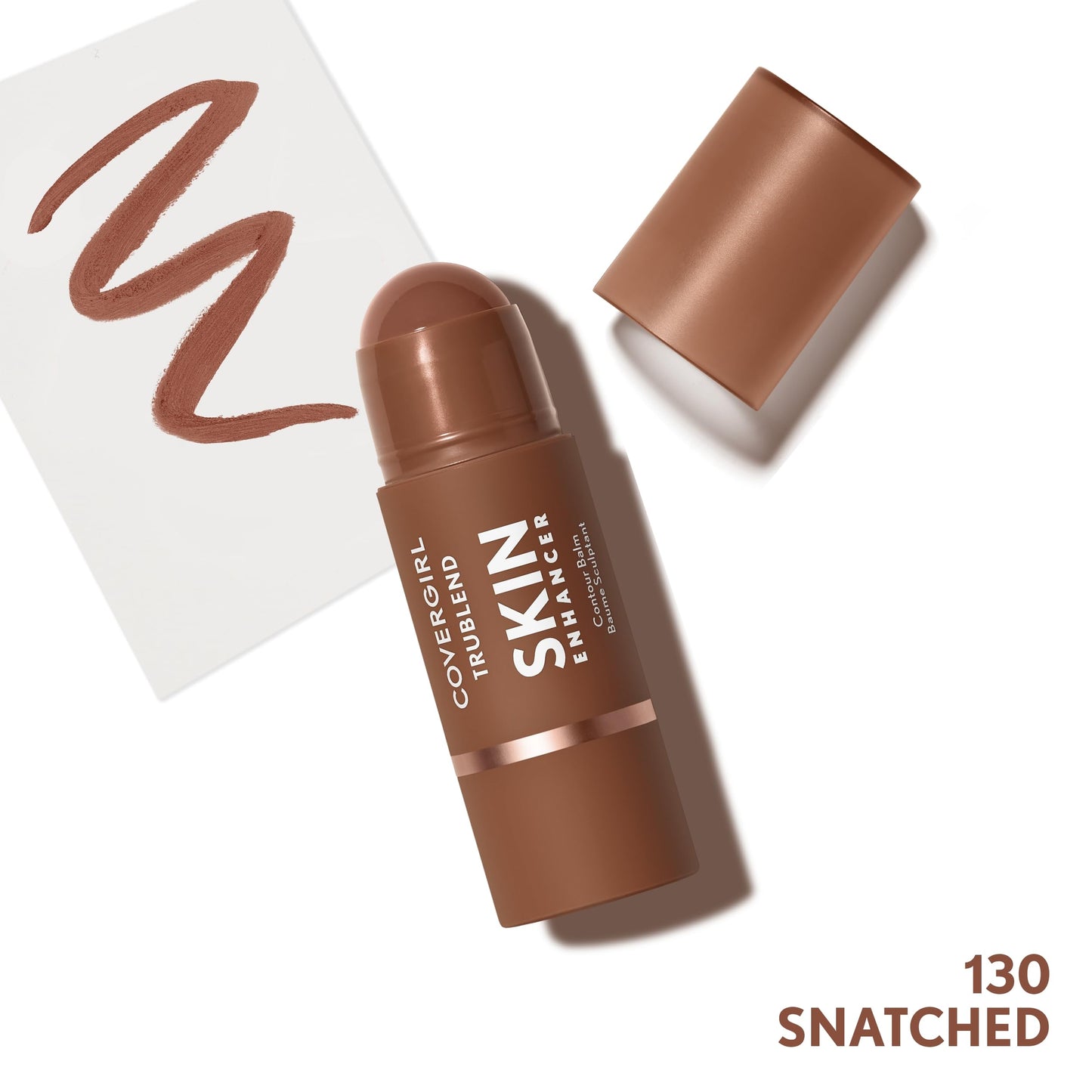 CoverGirl Trublend Skin Enhancer Contour Stick Balm, 110 Defined Contour, Vegan Formula, Easy to Use, Glides on Effortlessly, Non-Greasy, Doesn't Crease, 0.21oz