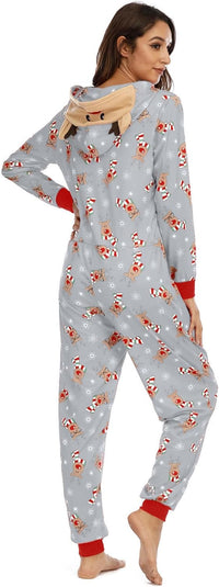 Adisputent Christmas Pajamas for Family Matching Cute Long Sleeve Couples Soft Sleepwear One Piece Funny Christmas Pjs Sets