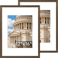 Vittanly 8x10 Picture Frame Set of 2, Solid Wood Frame for Wall or Tabletop, Display Photo 5x7 with Mat or 8x10 without Mat, Natural