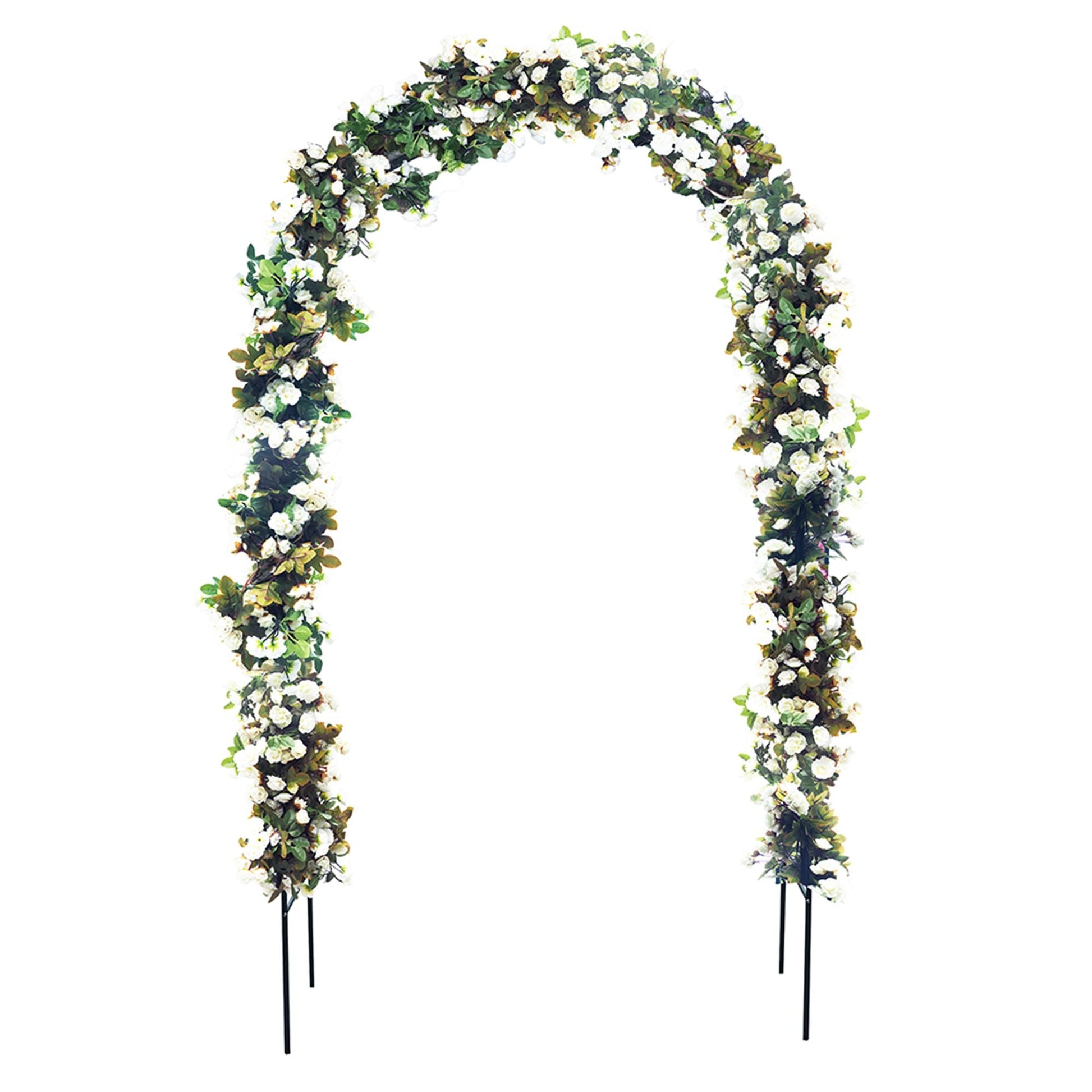 78"H x 45"W Metal Garden Arch Trellis; Adjustable Arbor Trellis for Garden Climbing Plants Support or Wedding Decor - 7DAY'S