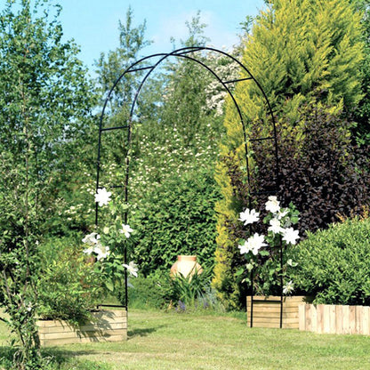 7DAY'S 78"H x 45"W Metal Garden Arch Trellis; Adjustable Arbor Trellis for Garden Climbing Plants Support or Wedding Decor - 7DAY'S
