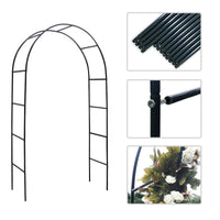 7DAY'S 78"H x 45"W Metal Garden Arch Trellis; Adjustable Arbor Trellis for Garden Climbing Plants Support or Wedding Decor - 7DAY'S