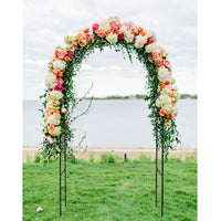 7DAY'S 78"H x 45"W Metal Garden Arch Trellis; Adjustable Arbor Trellis for Garden Climbing Plants Support or Wedding Decor - 7DAY'S