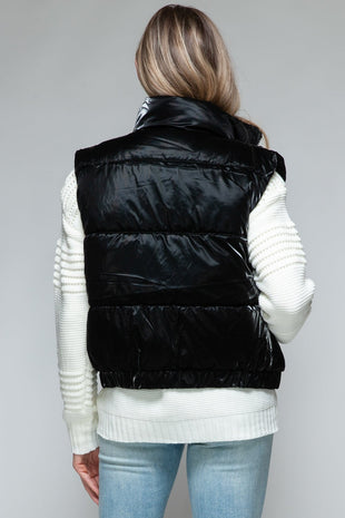 7DAY'S Snobbish Fine Fur Lining Quilted Vest - 7DAY'S