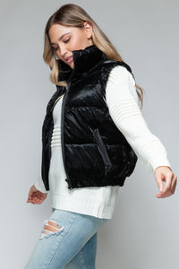 7DAY'S Snobbish Fine Fur Lining Quilted Vest - 7DAY'S