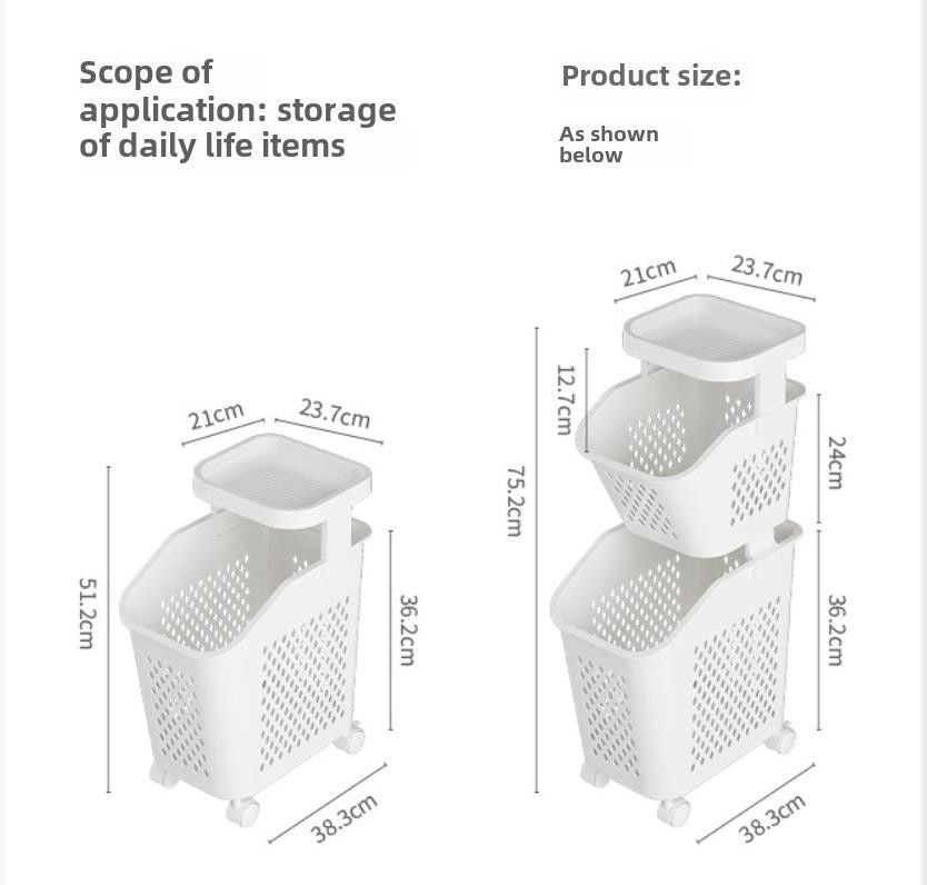 7DAY'S Stitched Laundry Basket Household Dirty Clothes Storage Basket Bathroom Partition Floor to Floor Shelf Narrow - 7DAY'S