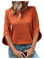 7DAY'S Women's Dressy Casual Tops Swiss Dots Short Sleeve Chiffon Blouse Summer Work Shirts - 7DAY'S