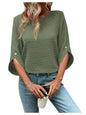 7DAY'S Women's Dressy Casual Tops Swiss Dots Short Sleeve Chiffon Blouse Summer Work Shirts - 7DAY'S