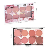 8 Colors Blush Palette Matte Mineral Blush Powder Bright Shimmer Face Blush Contour and Highlight Blush Palette Professional Facial Beauty Cosmetic Makeup Blush 1PCS - 7DAY'S