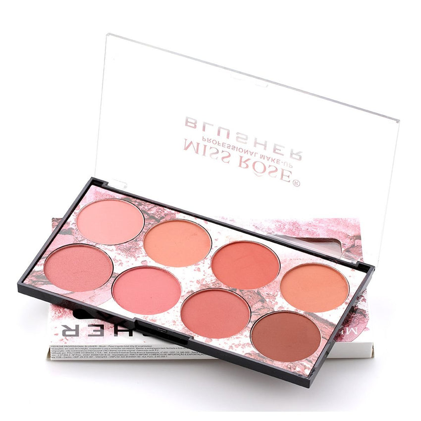 8 Colors Blush Palette Matte Mineral Blush Powder Bright Shimmer Face Blush Contour and Highlight Blush Palette Professional Facial Beauty Cosmetic Makeup Blush 1PCS - 7DAY'S