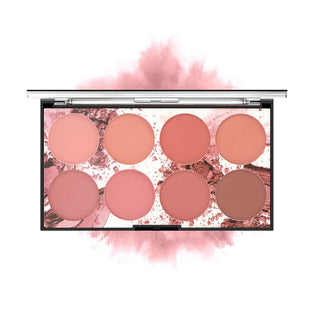 8 Colors Blush Palette Matte Mineral Blush Powder Bright Shimmer Face Blush Contour and Highlight Blush Palette Professional Facial Beauty Cosmetic Makeup Blush 1PCS