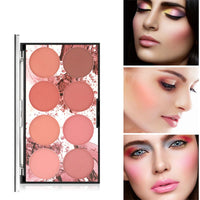 8 Colors Blush Palette Matte Mineral Blush Powder Bright Shimmer Face Blush Contour and Highlight Blush Palette Professional Facial Beauty Cosmetic Makeup Blush 1PCS - 7DAY'S