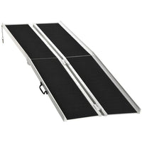 8' Threshold Ramp,Portable Wheelchair Ramp,Carpeted Foldable Handicap Ramp, - 7DAY'S