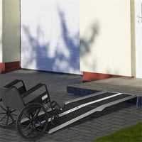 8' Threshold Ramp,Portable Wheelchair Ramp,Carpeted Foldable Handicap Ramp, - 7DAY'S