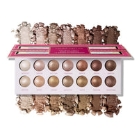 LAURA GELLER NEW YORK The Delectables Earthy Essentials Baked Eyeshadow Palette | 14 Pigmented Eyeshadows Blendable Natural Look