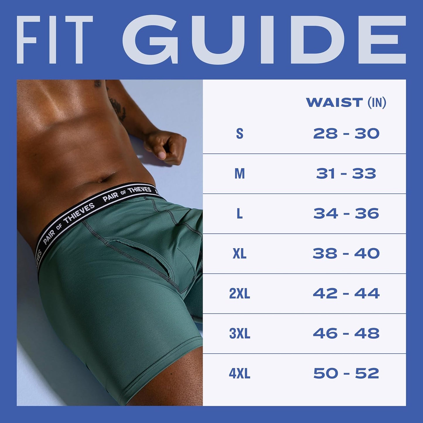 Pair of Thieves Men’s Long Boxer Briefs – Soft, Breathable, Quick Dry Underwear with 4-Way Stretch – Multi-Pack