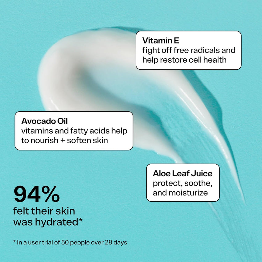 Bubble Skincare Slam Dunk Hydrating Face Moisturizer - Lightweight Face Lotion With Vitamin E + Aloe Vera - Daily Facial Moisturizer for Normal + Dry Skin - Skin Care with Blue Light Protection (50ml)