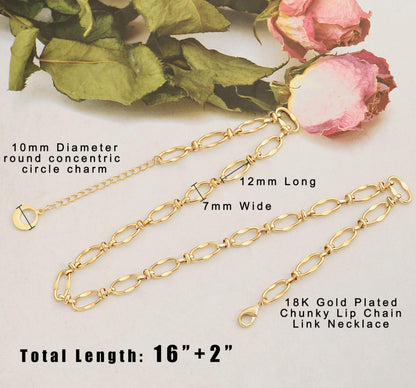 Aobei Pearl 18K Gold Plated Paperclip Chain Choker Satellite Chain Freshwater Cultured Biwa Pearl Pendant Necklace Dainty Turquoise Jewelry for Women